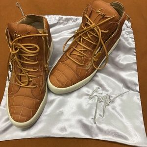 Giuseppe Zanotti Crocodile Emb.Leather Sneaker